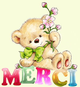 Gif animé merci ours